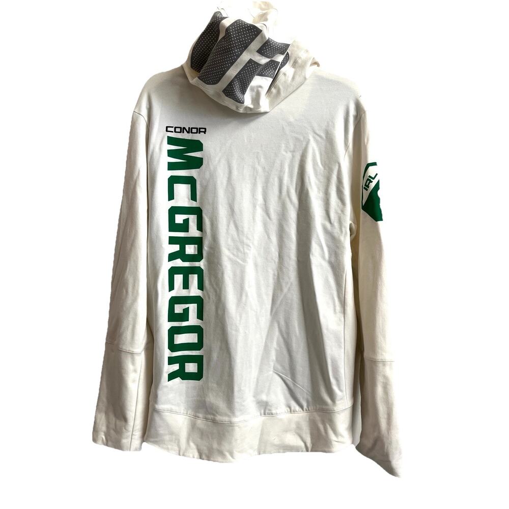 Reebok UFC Conor McGregor Black White FullZip Hood Sweatshirt Jacket Fighter MMA - Picture 2 of 10